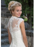 Sweetheart Neck Beaded Ivory Lace Tulle Wedding Dress With Detachable Jacket